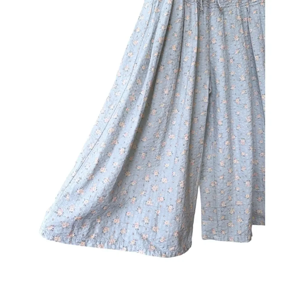 Zara Timelesz Floral Jacket Palazzo Pants and Tee Bundle Set Size 5 (110cm) Blue